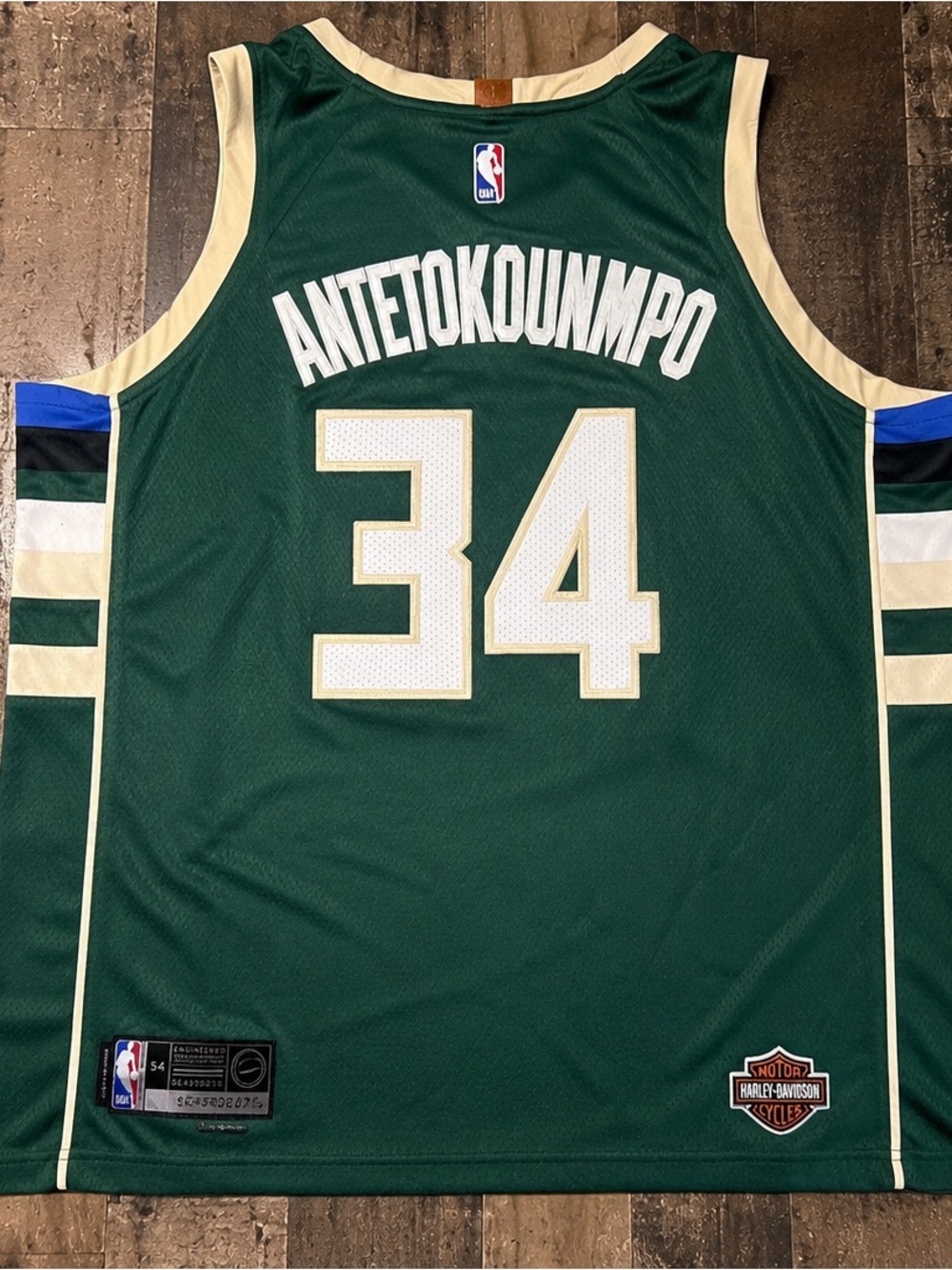 Nike Milwaukee Bucks Giannis Antetokounmpo #34 Green White Jersey Fear the Deer